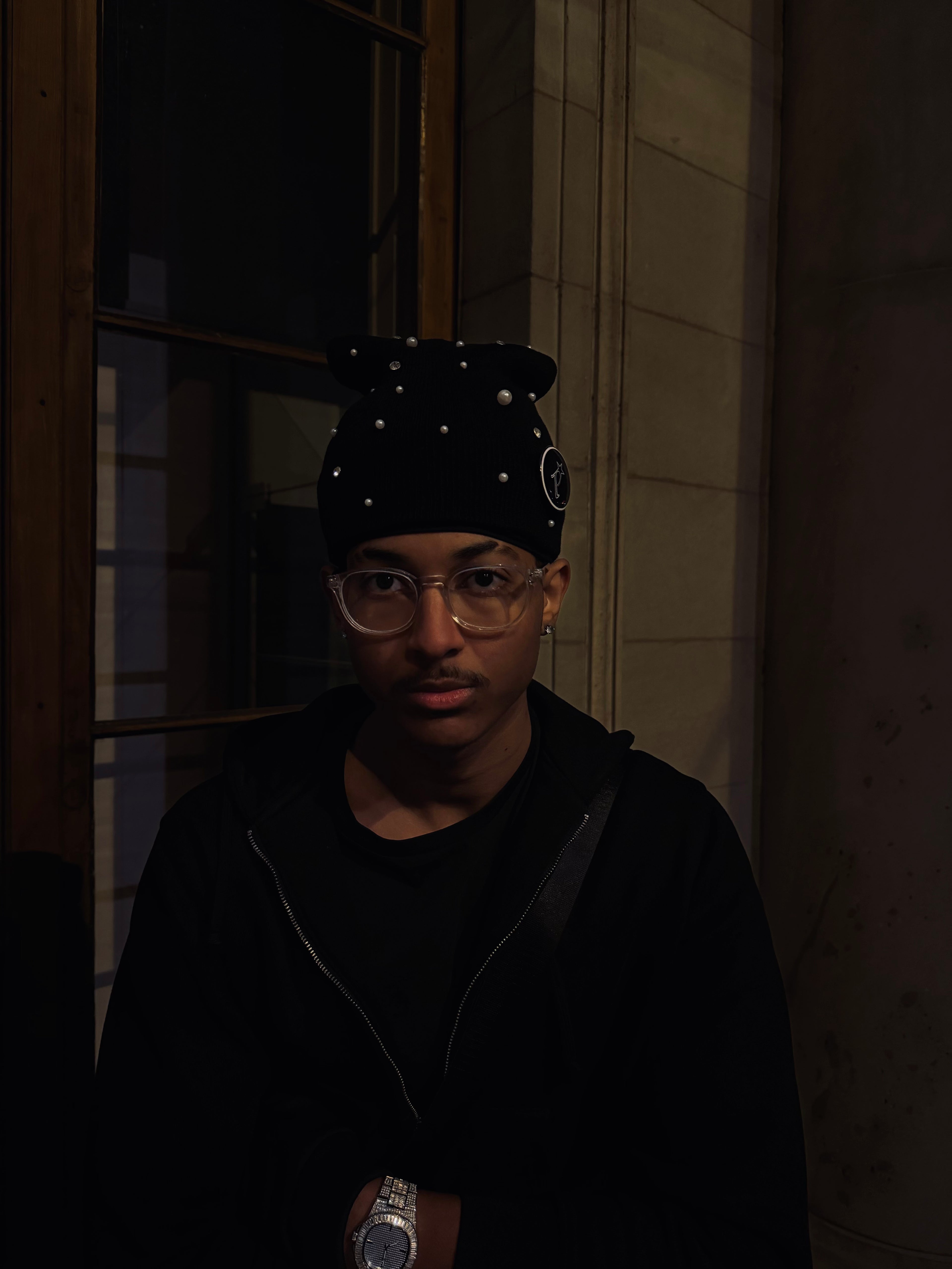 PEARL BEANIE [BLACK]