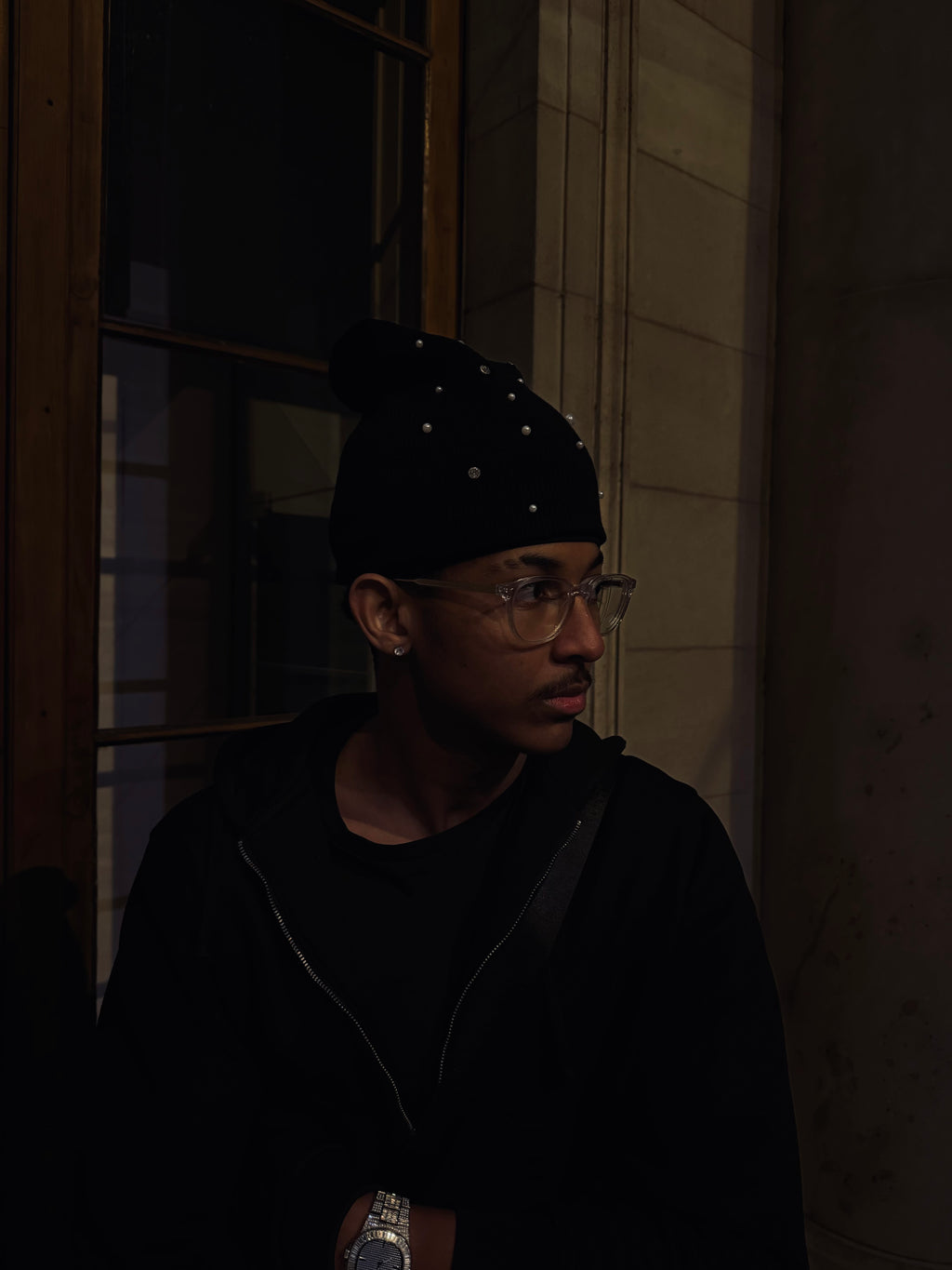 PEARL BEANIE [BLACK]