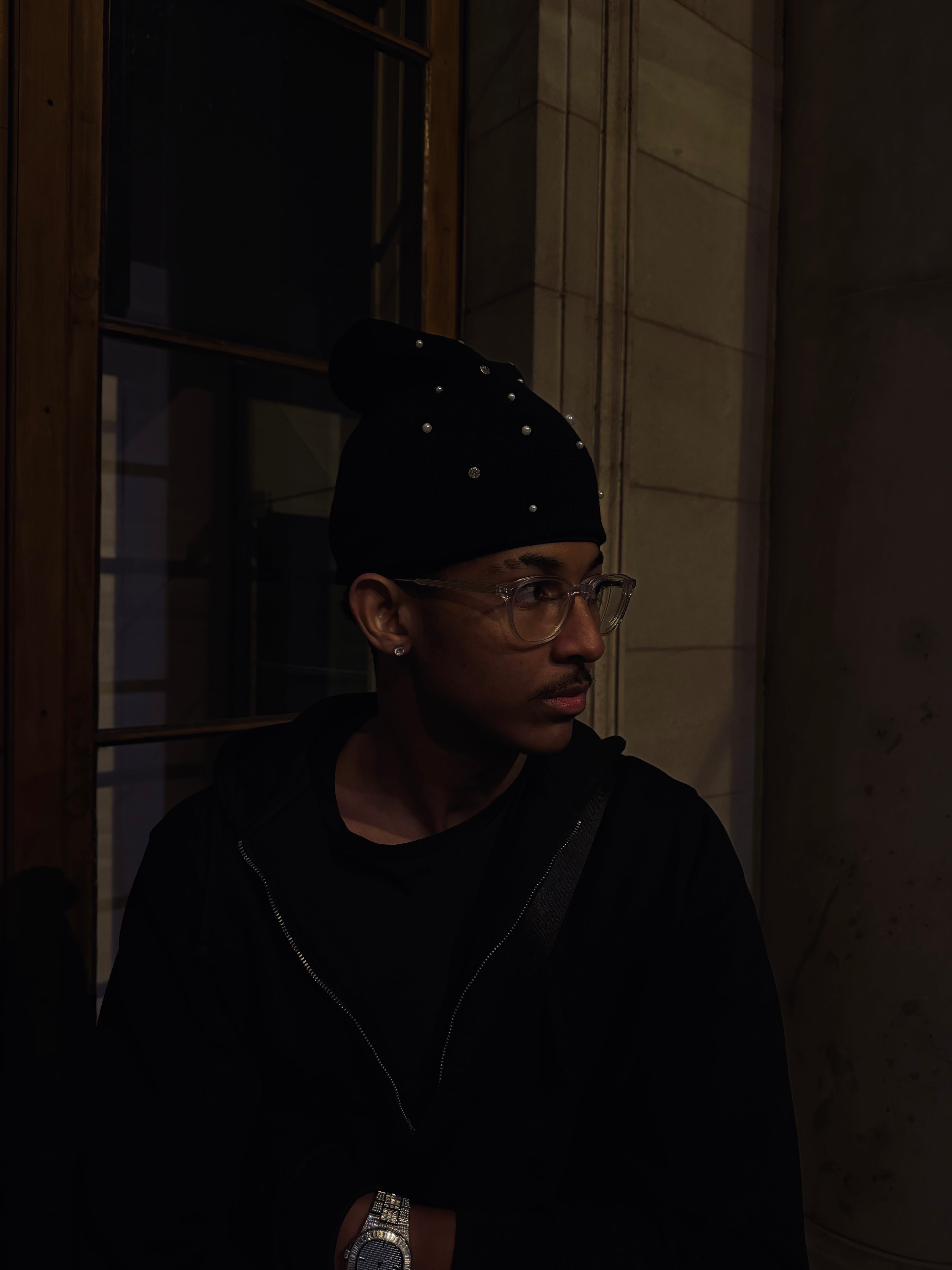 PEARL BEANIE [BLACK]