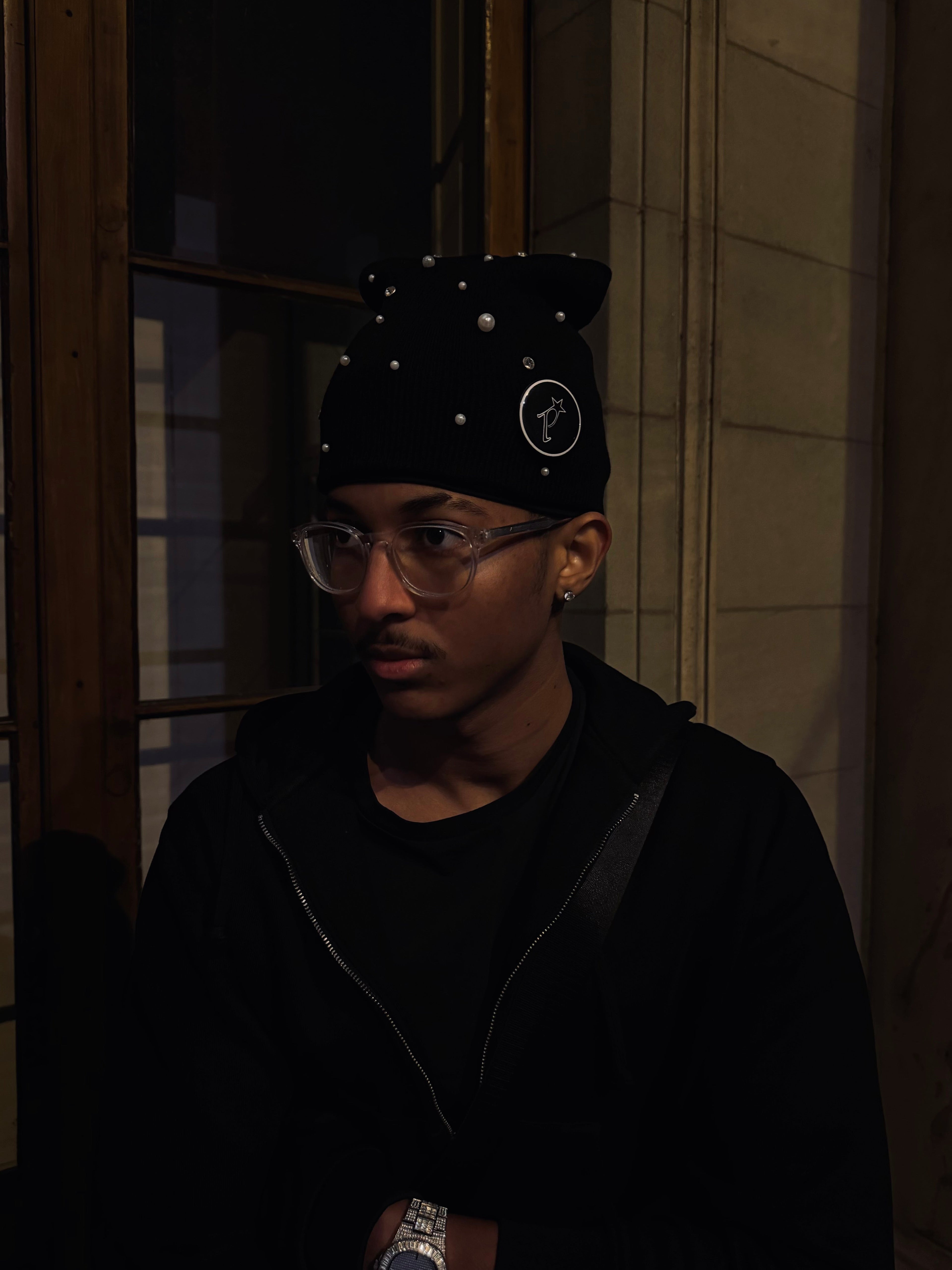 PEARL BEANIE [BLACK]