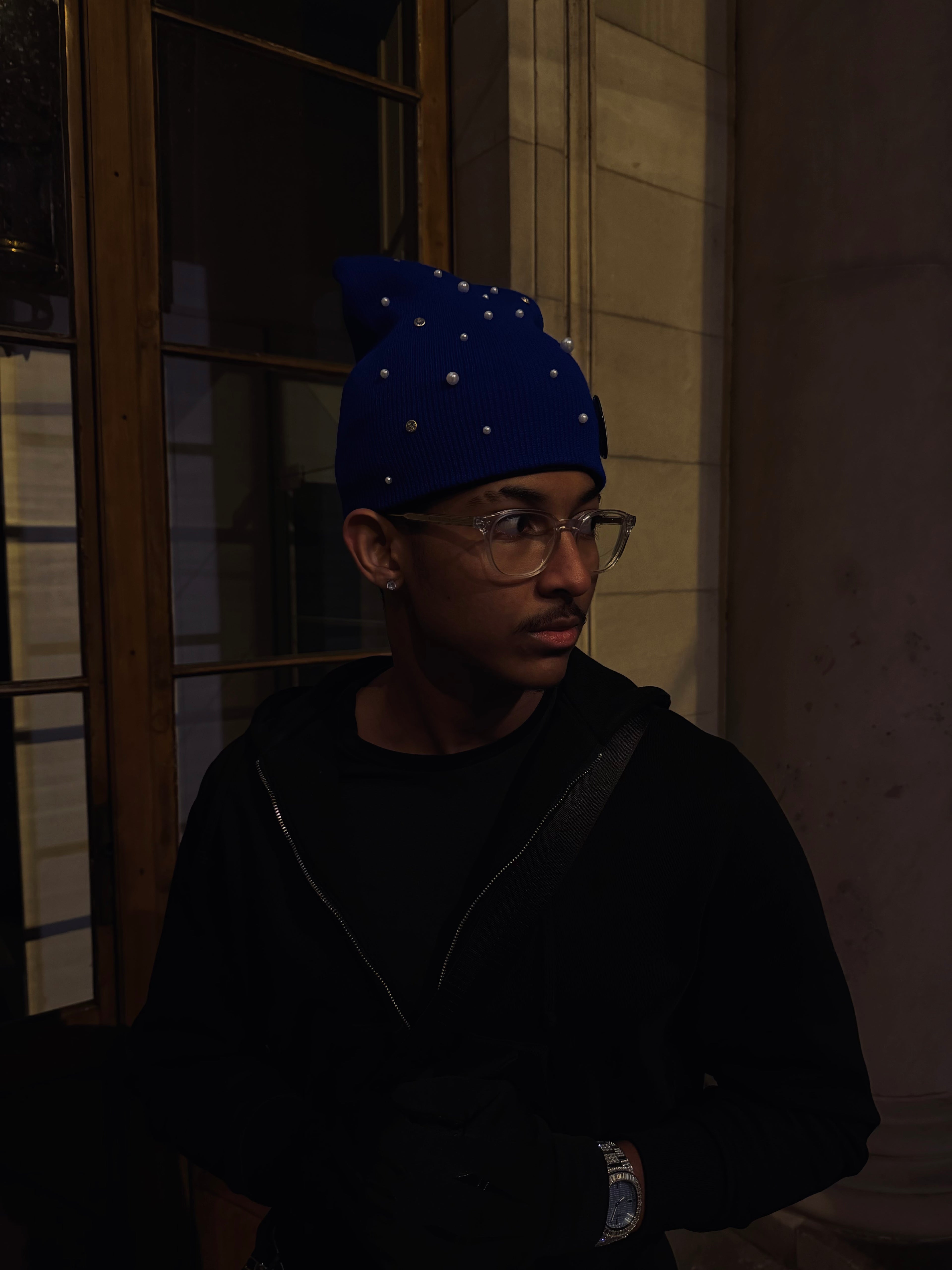 PEARL BEANIE [BLUE]